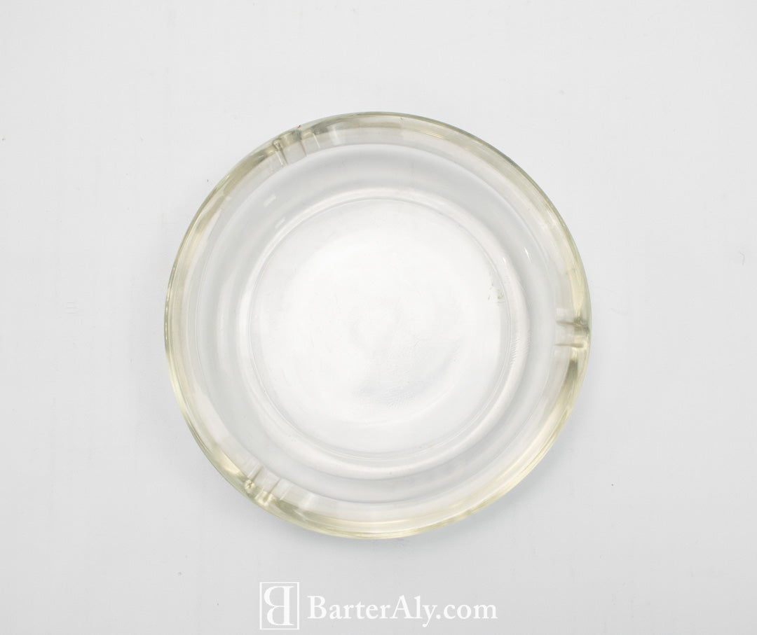 Ashtray 5 inch Clear Glass Ashtray Used