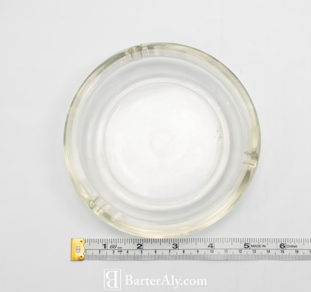 Ashtray 5 inch Clear Glass Ashtray Used