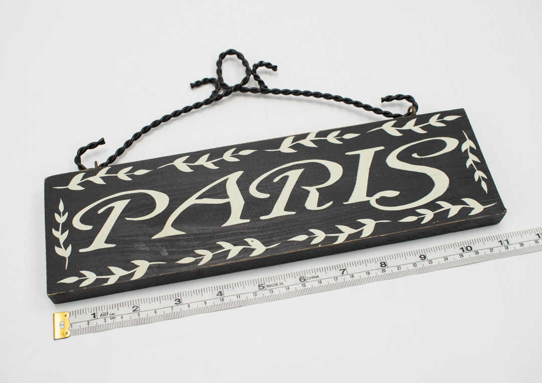 Paris Hanging Sign Home Decor Wooden And Canvas Paris Signs Used