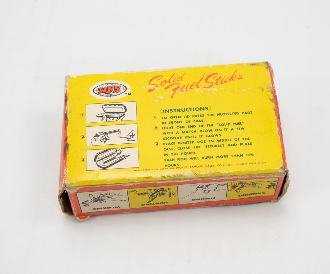Solid Fuel Sticks For Pocket Heater Vintage Used
