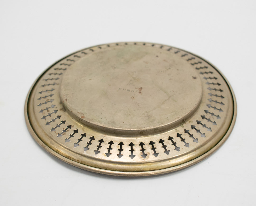 Brass Plate Used Vintage EPNS