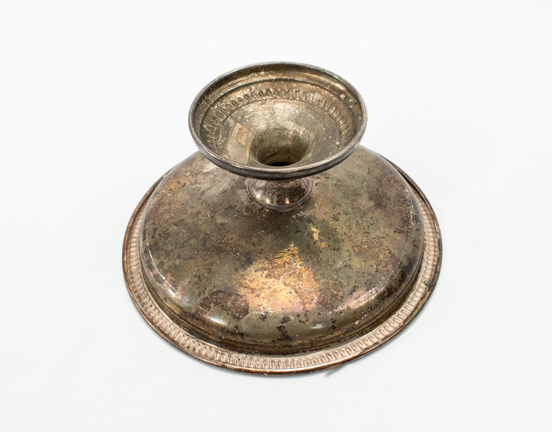 Vintage Serving Dish Tray Standing Metal Used