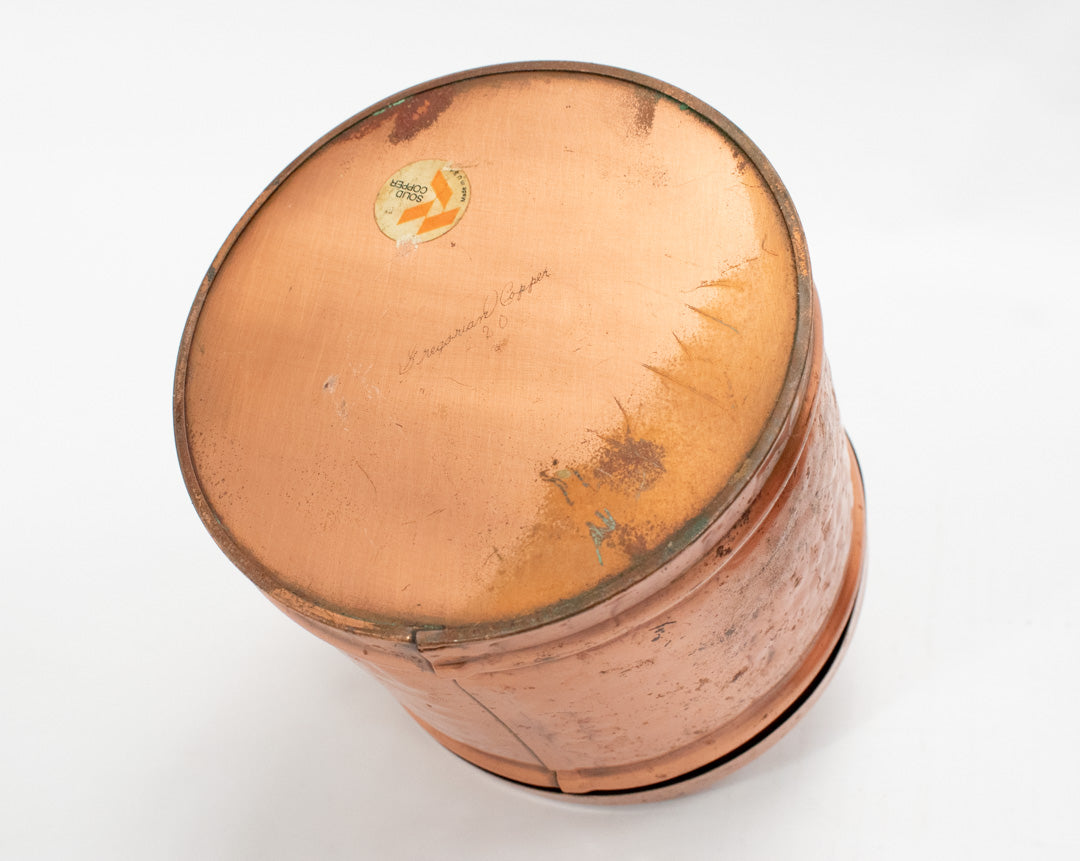 Vintage Solid Copper Containers Set Dry Storage 3x