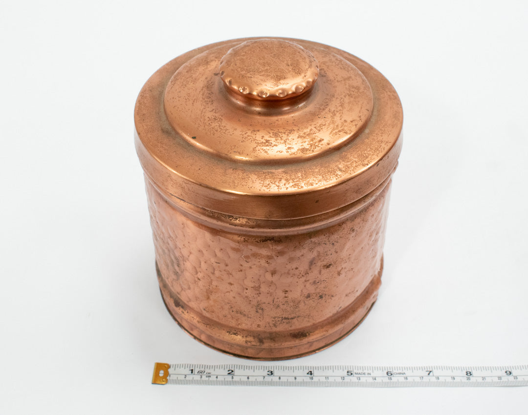Vintage Solid Copper Containers Set Dry Storage 3x