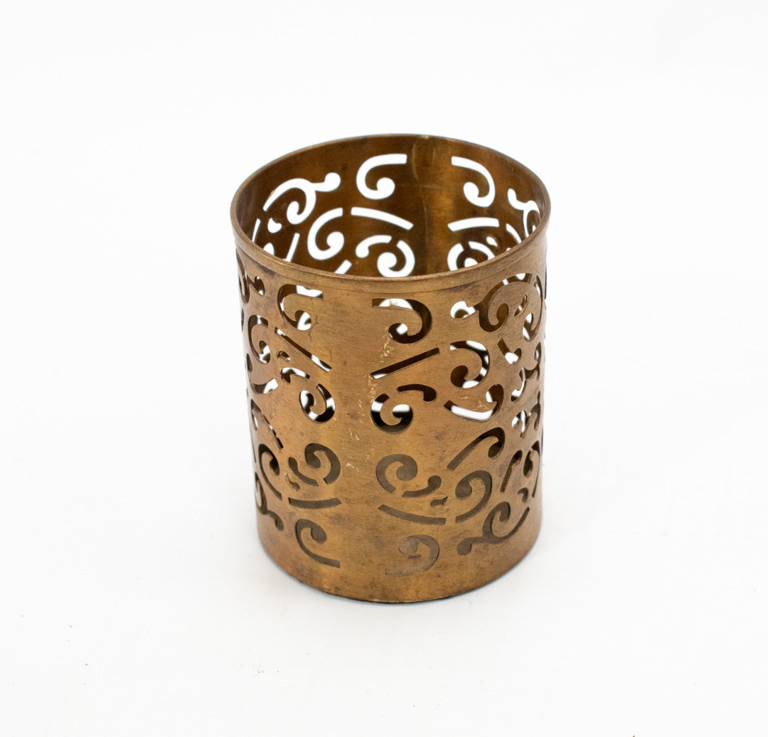 Gold candle Holder used 2 1/2 inches