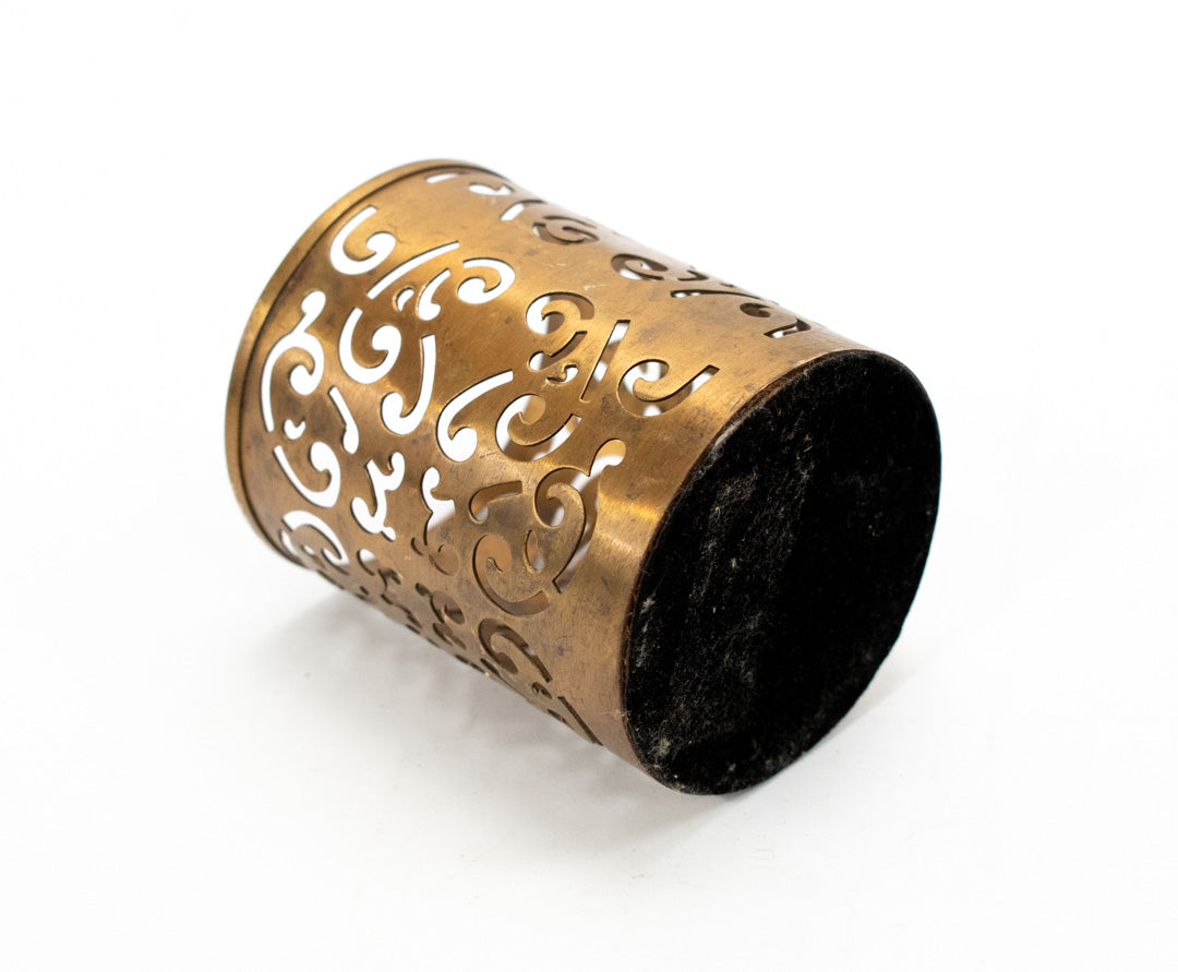 Gold candle Holder used 2 1/2 inches