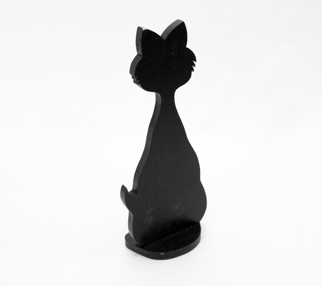 Black Cat Halloween Wood Standing Home Decor Used