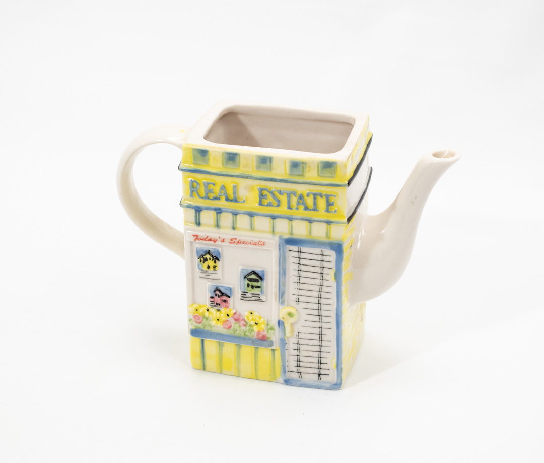 Eye Doctor Ceramic Pouring Jug Home Decor Gift Real Estate Store Front Yellow