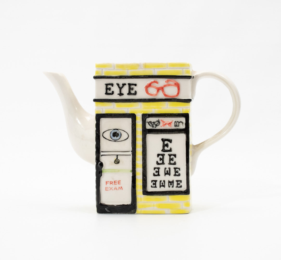Eye Doctor Ceramic Pouring Jug Home Decor Gift Real Estate Store Front Yellow