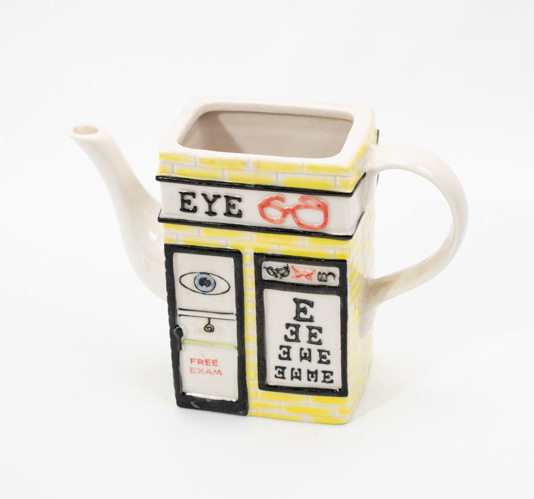 Eye Doctor Ceramic Pouring Jug Home Decor Gift Real Estate Store Front Yellow