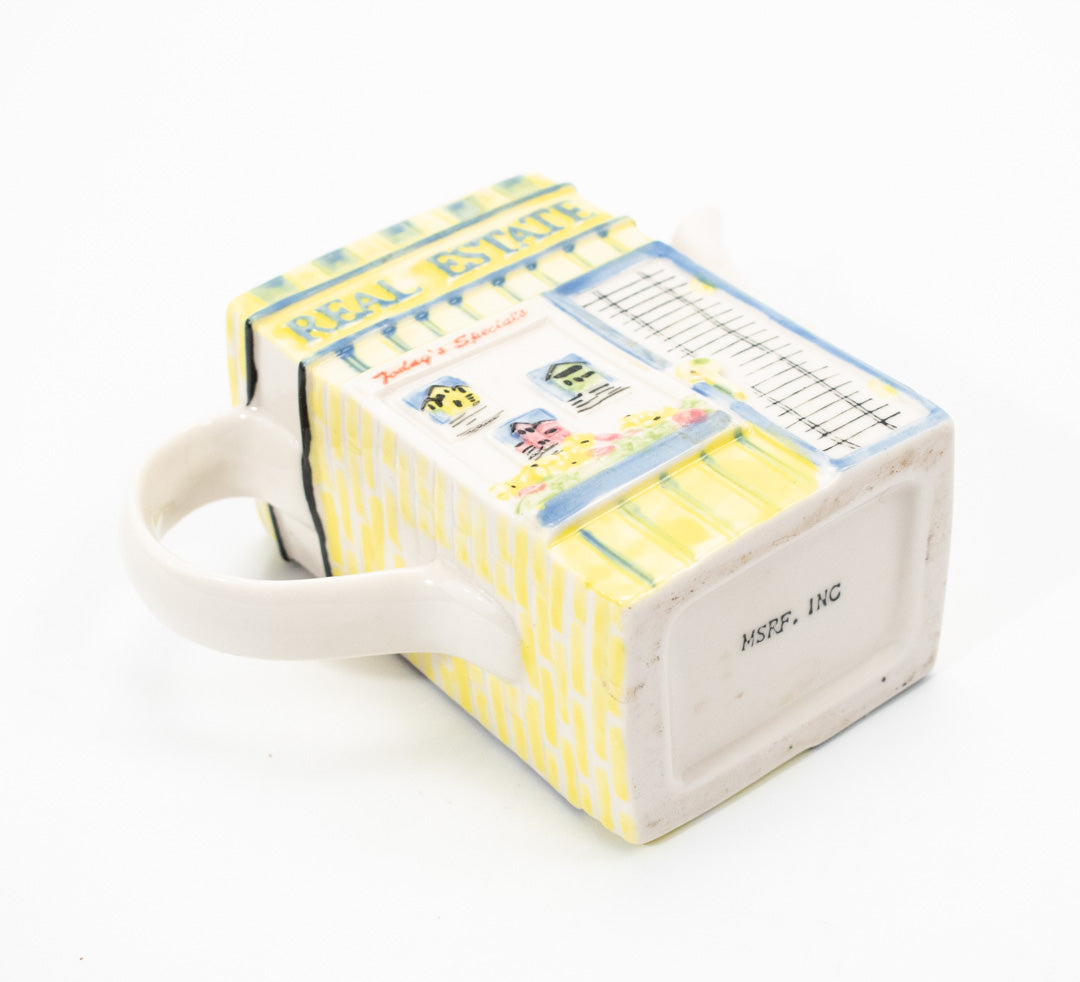 Eye Doctor Ceramic Pouring Jug Home Decor Gift Real Estate Store Front Yellow