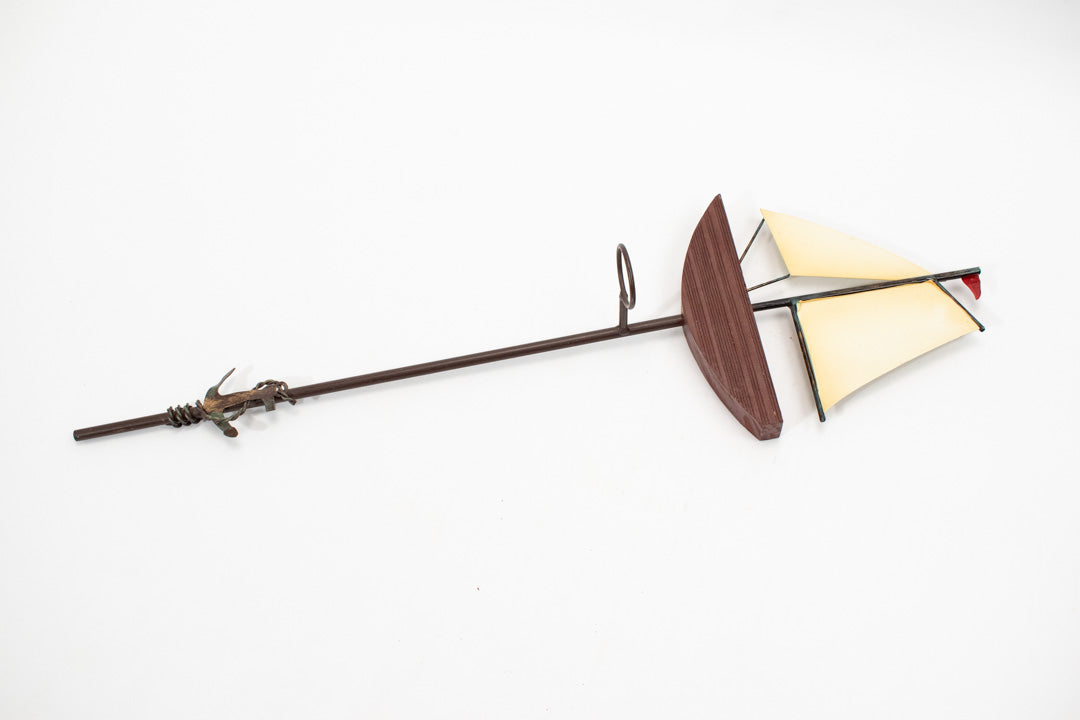 Sailboat 21 inch Standing stick Yard Decor Used