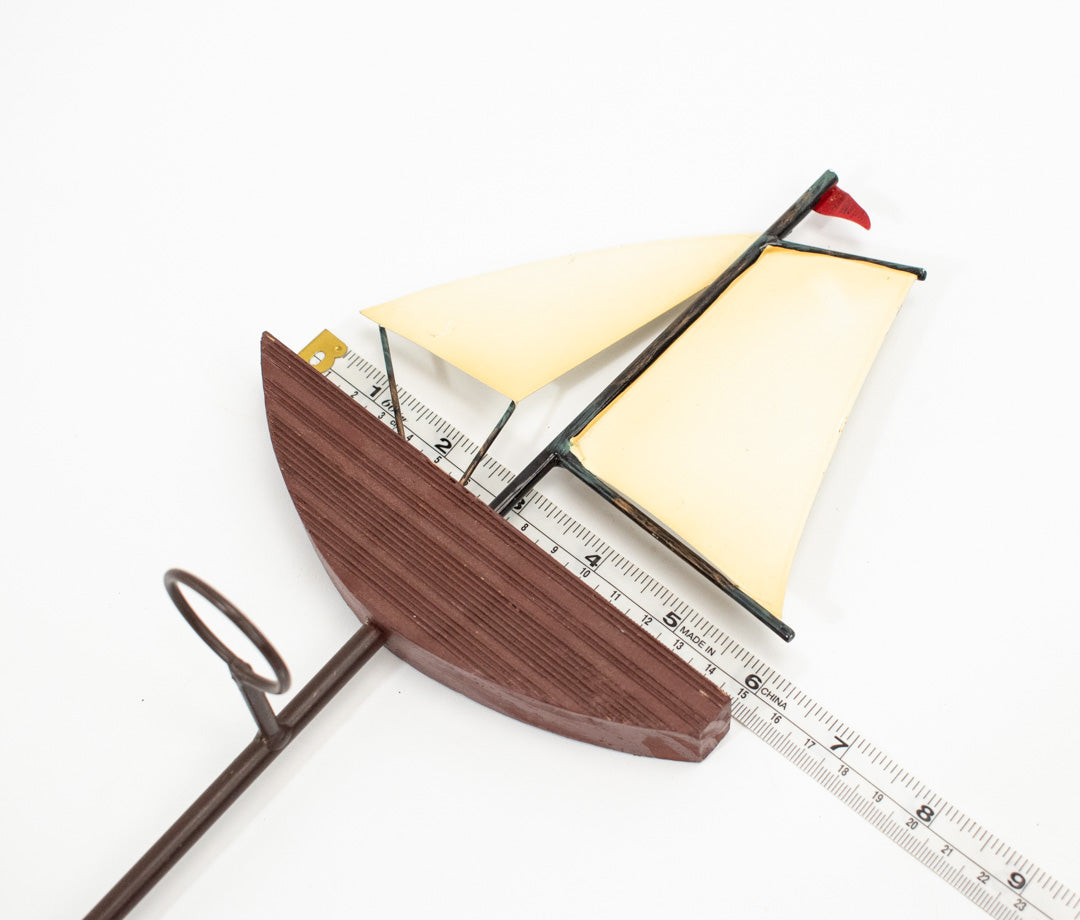Sailboat 21 inch Standing stick Yard Decor Used