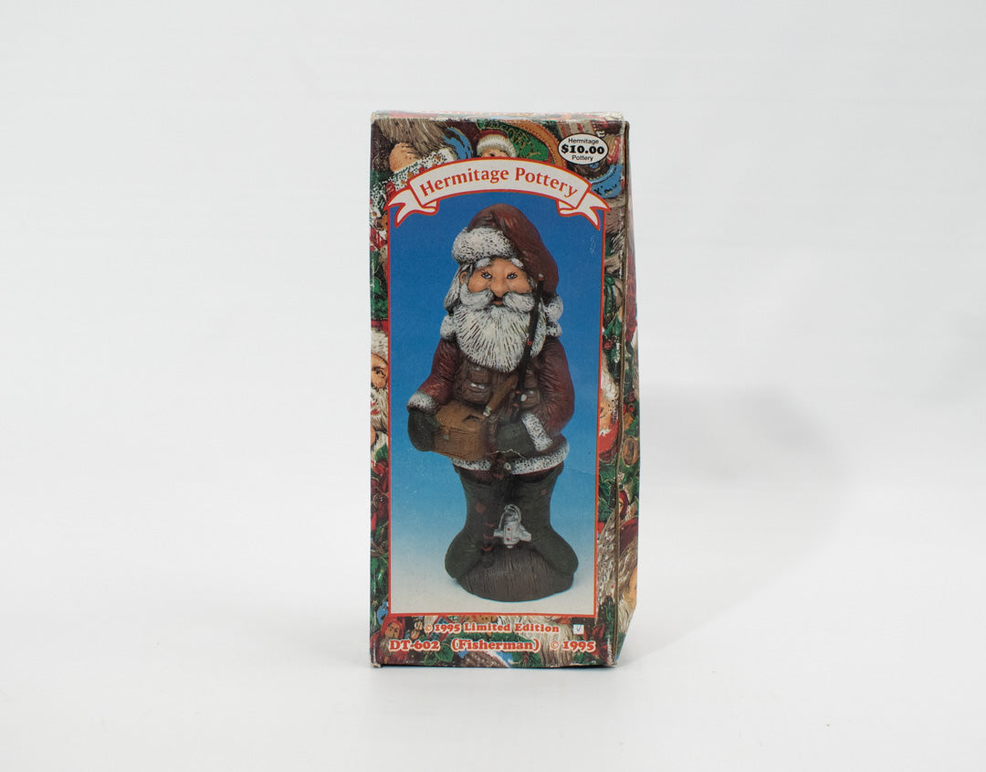 Santa Hand Painted Hermitage Pottery 1995 Limited Edition Fine Ceramic Sportsman