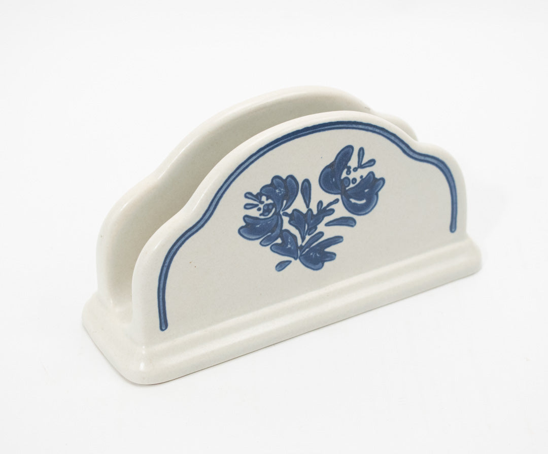 Vintage Napkin Holder White Table top Napkins Holder USED