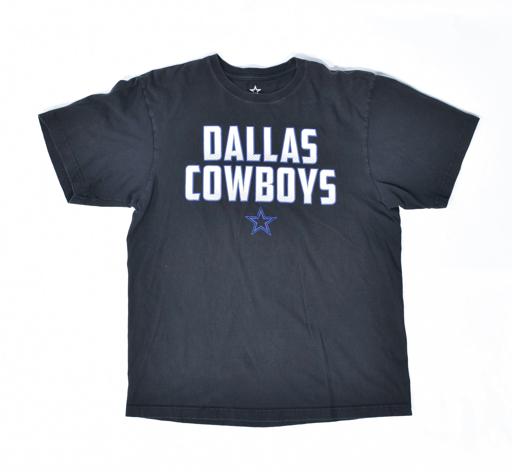 Dallas Cowboys Black Short Sleeve T-Shirt Large Adult NFL Authentic