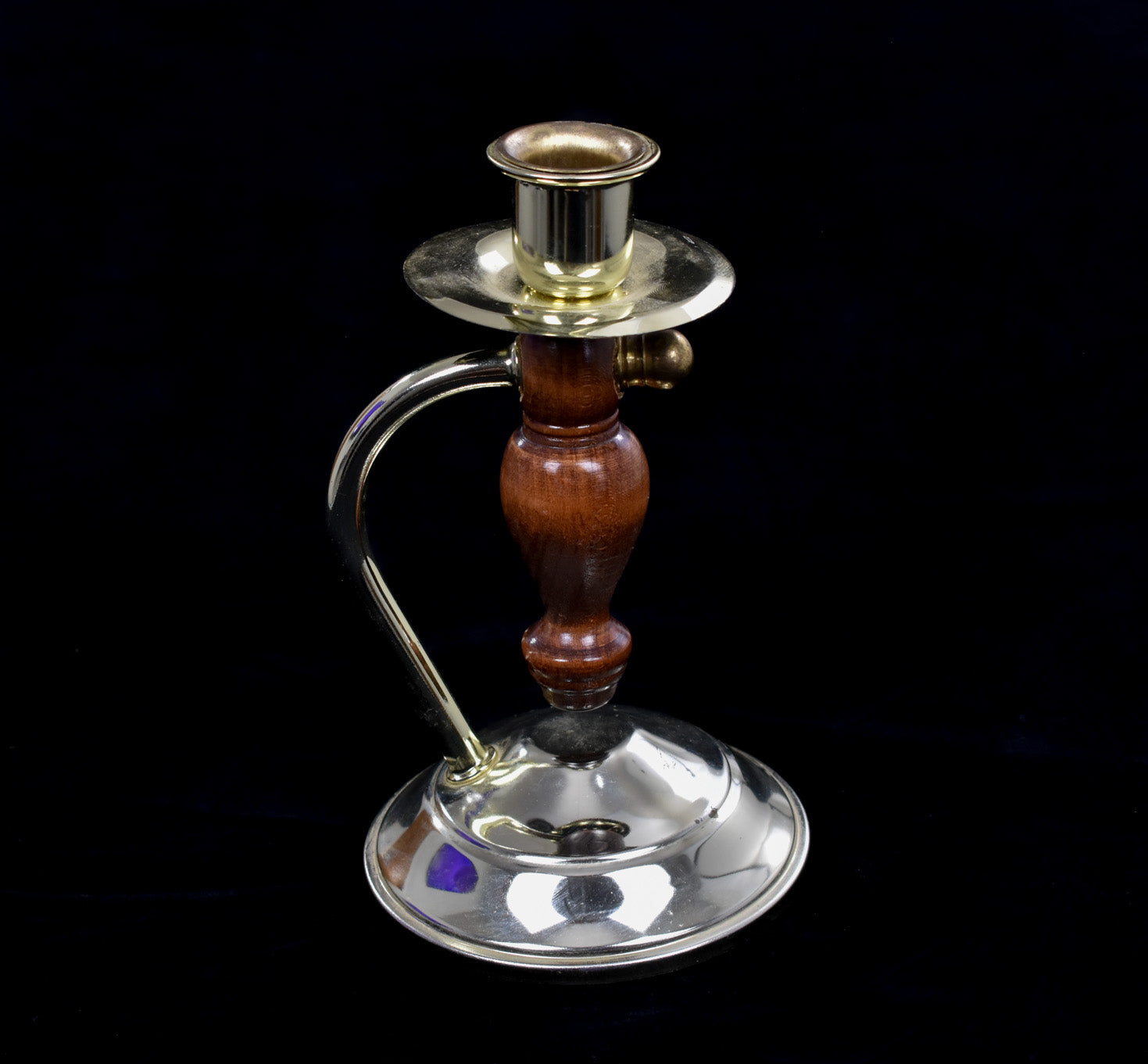 Vintage CANDLE HOLDERS HOME INTERIORS Gold METAL & Wood SCONCE Wall Hanging