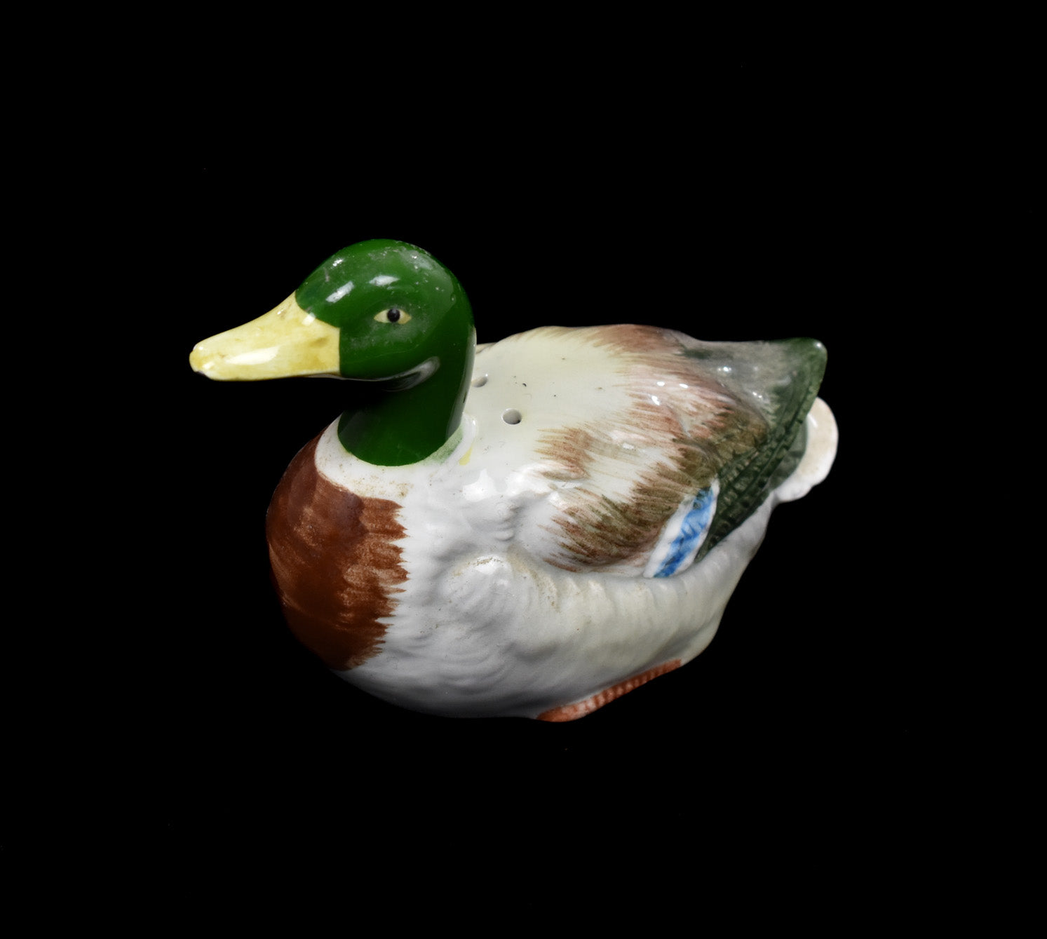 Mallard Duck Ceramic Salt Shakers Handcrafted by Otagiri Japan Missing Cork