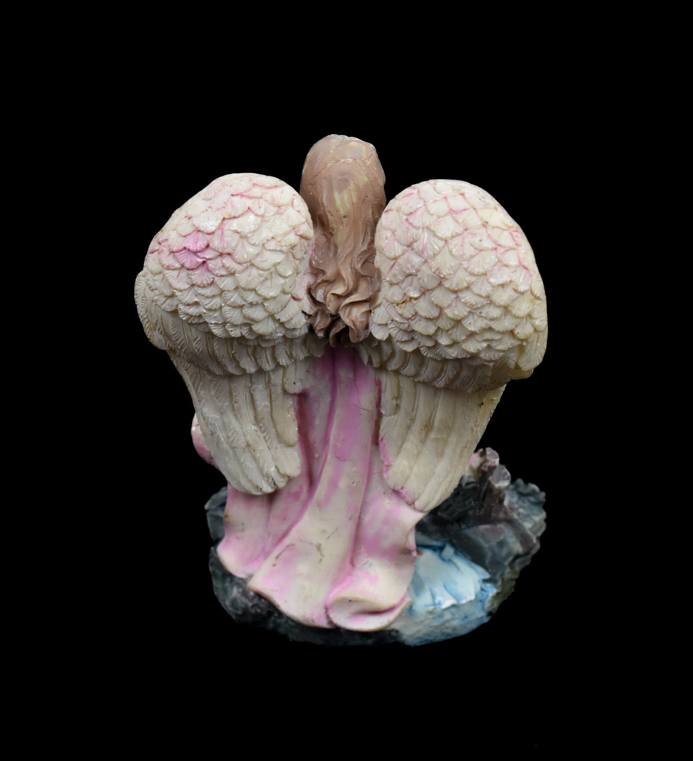 VINTAGE GUARDIAN ANGEL Bridge & Children CERAMIC FIGURINE Ave Maria Used Statue
