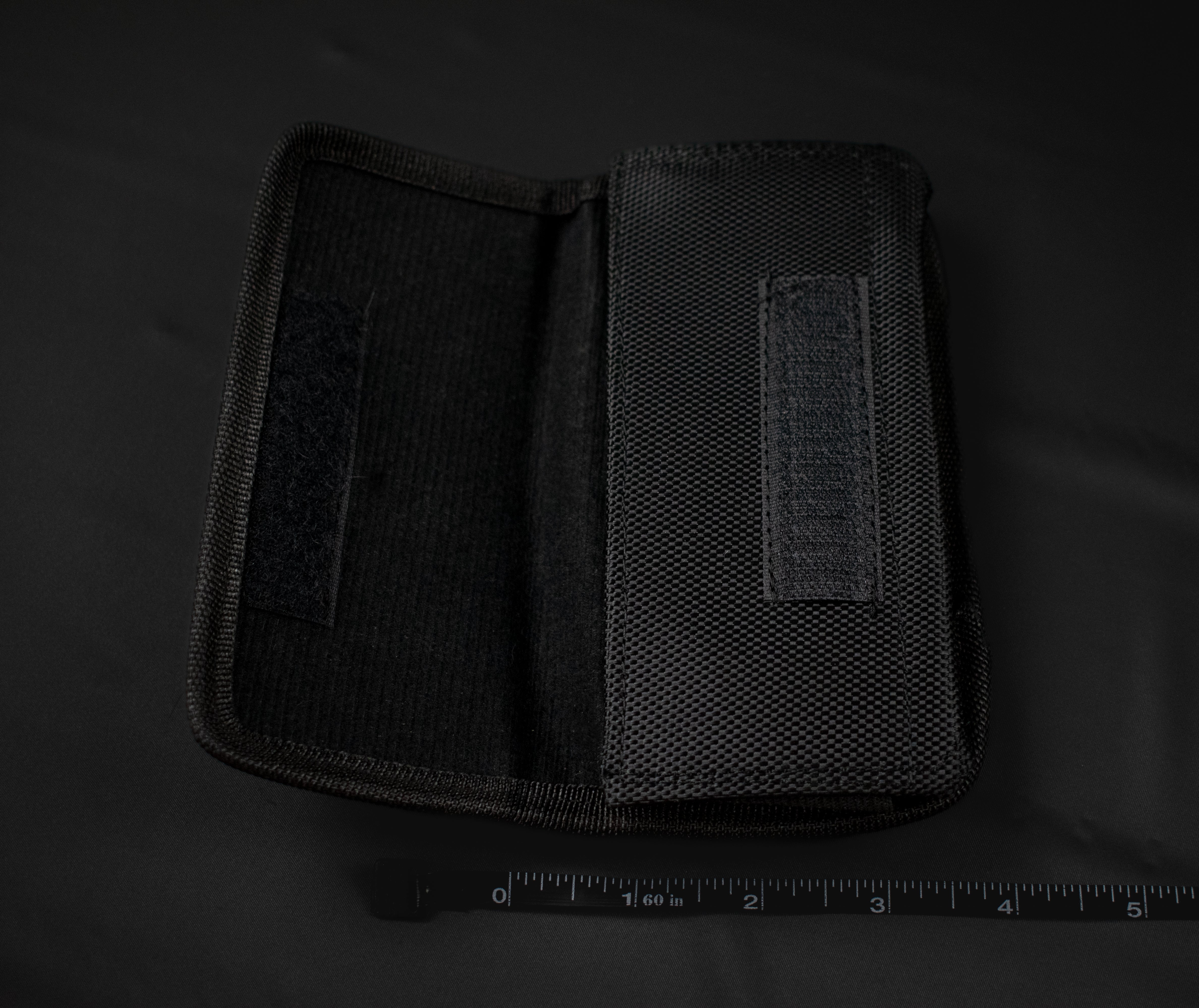 Black Cell Phone Belt Pouch Velcro New
