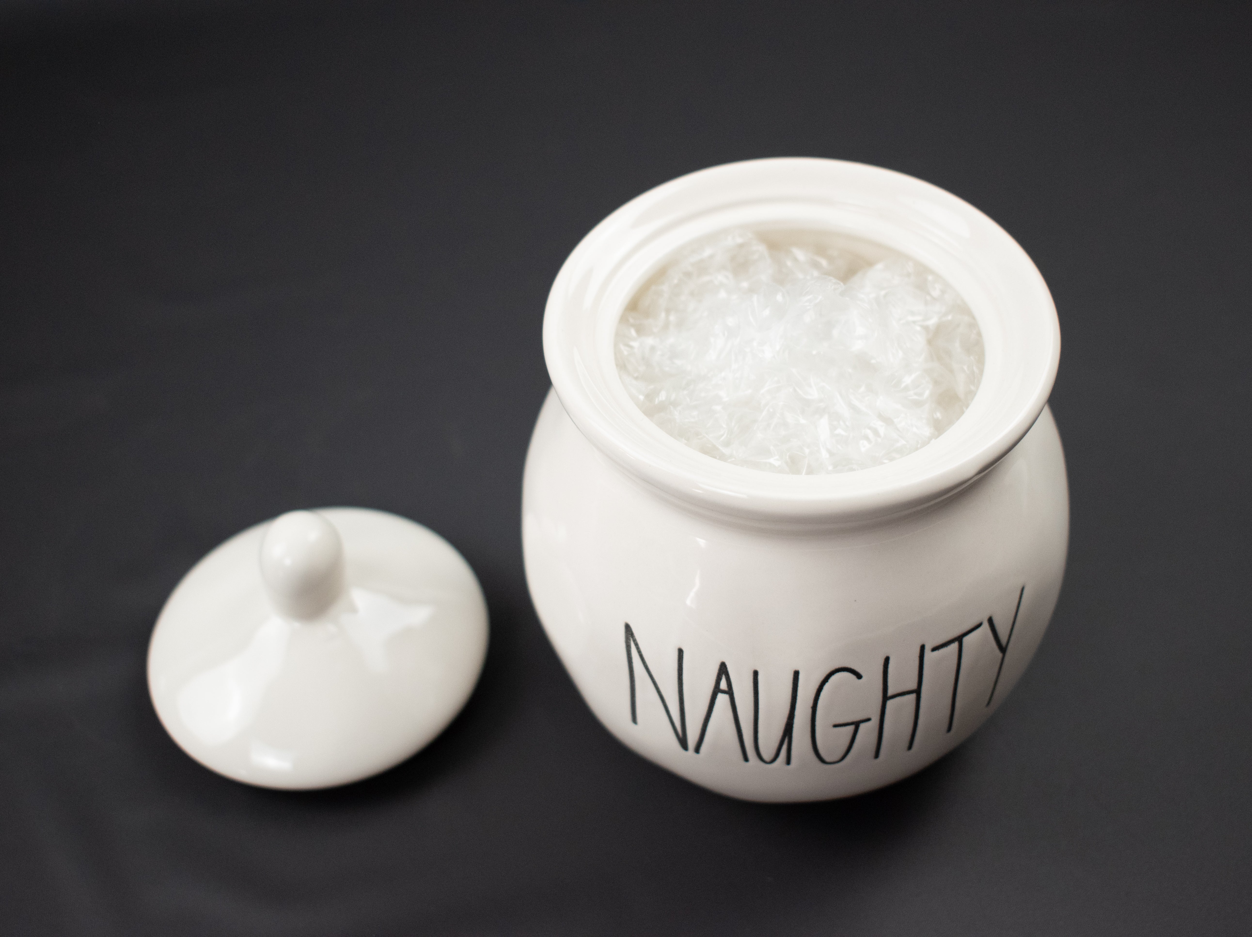 Rae Dunn Naughty Ceramic Jar With Lid By Magenta