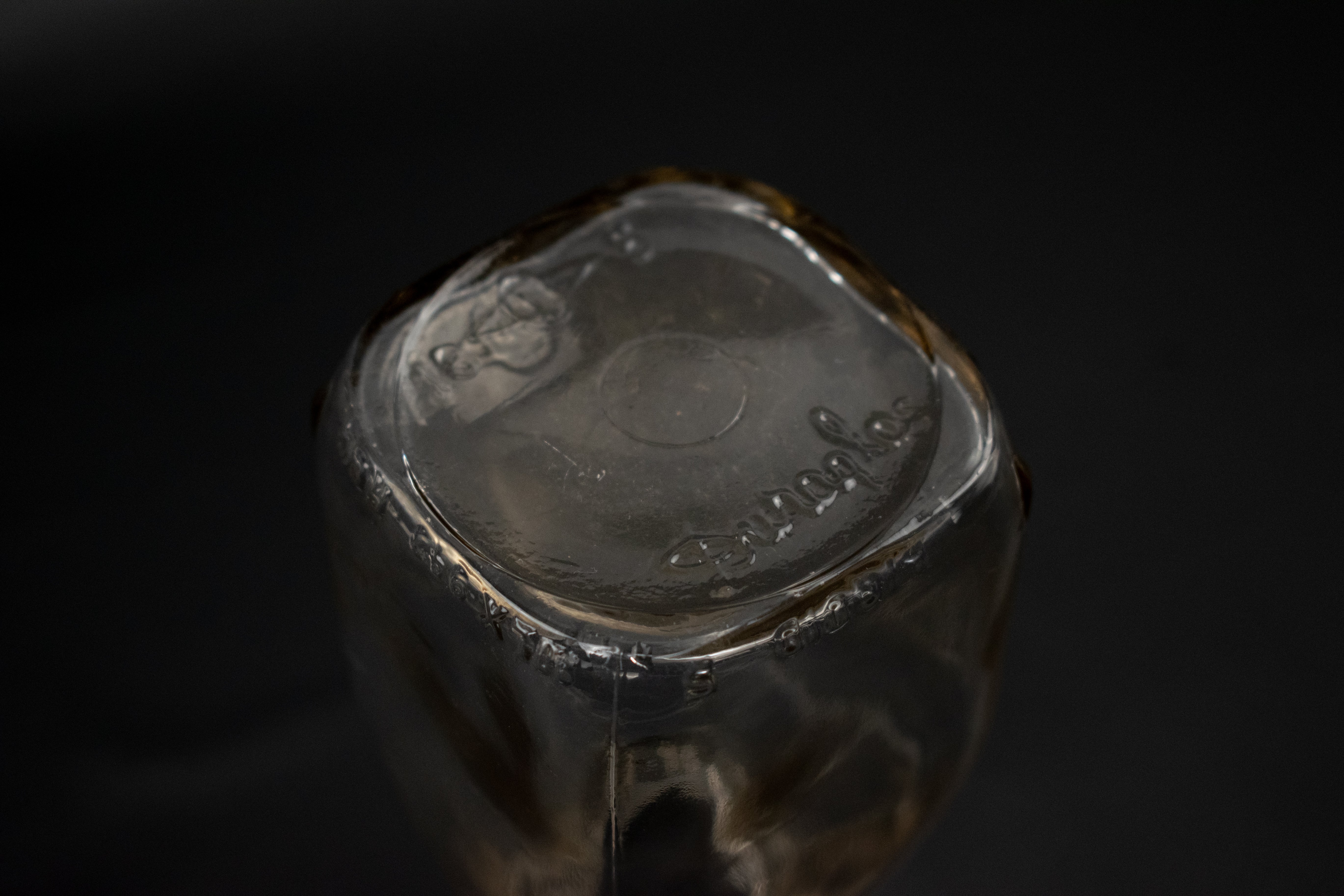 Glass Mini Jar 4 and half inch used Bottle Short Milk Container 940 18/5 Vintage