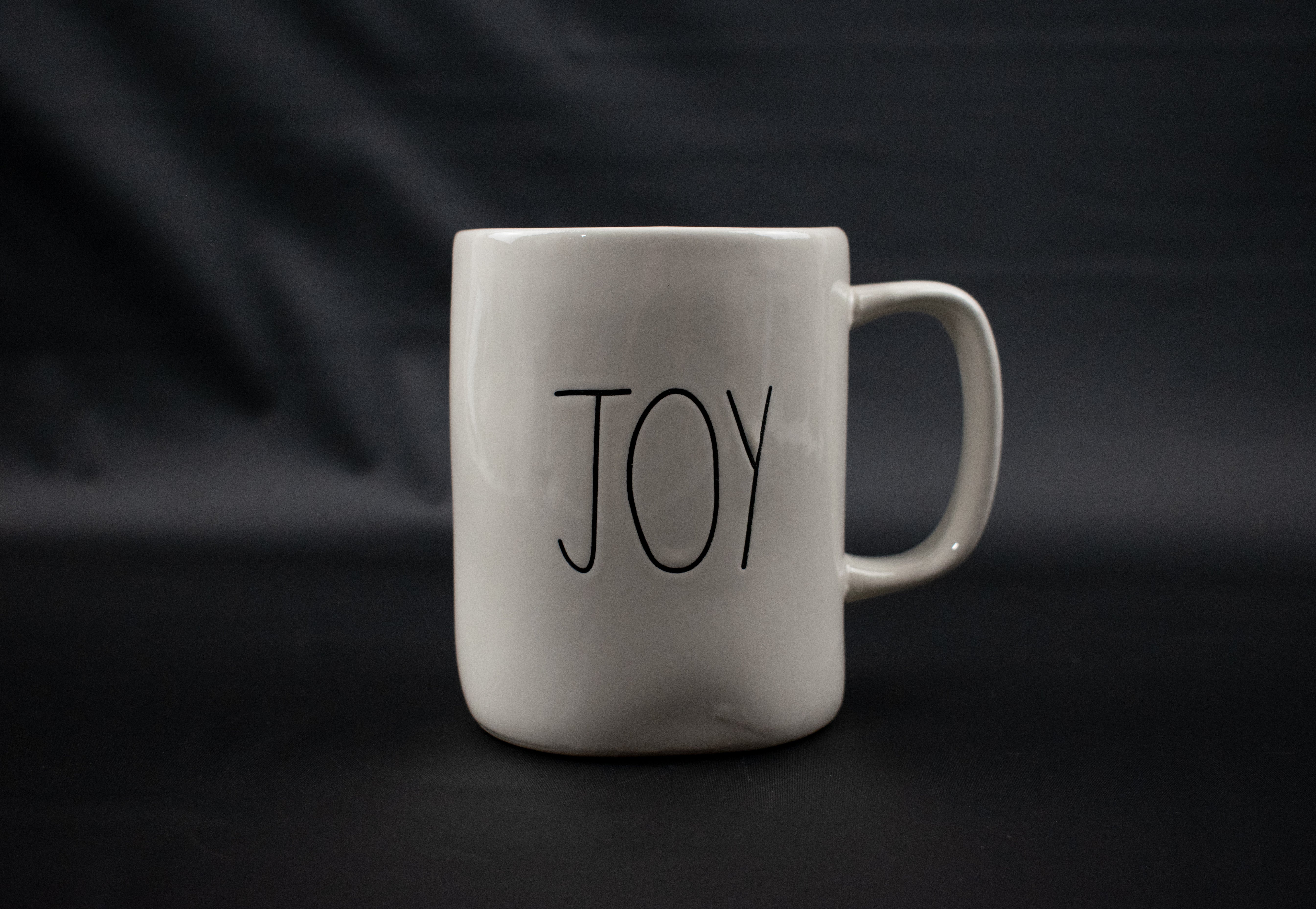 Rae Dunn JOY Coffee Cup Ceramic MUG Magenta Artisan Collection