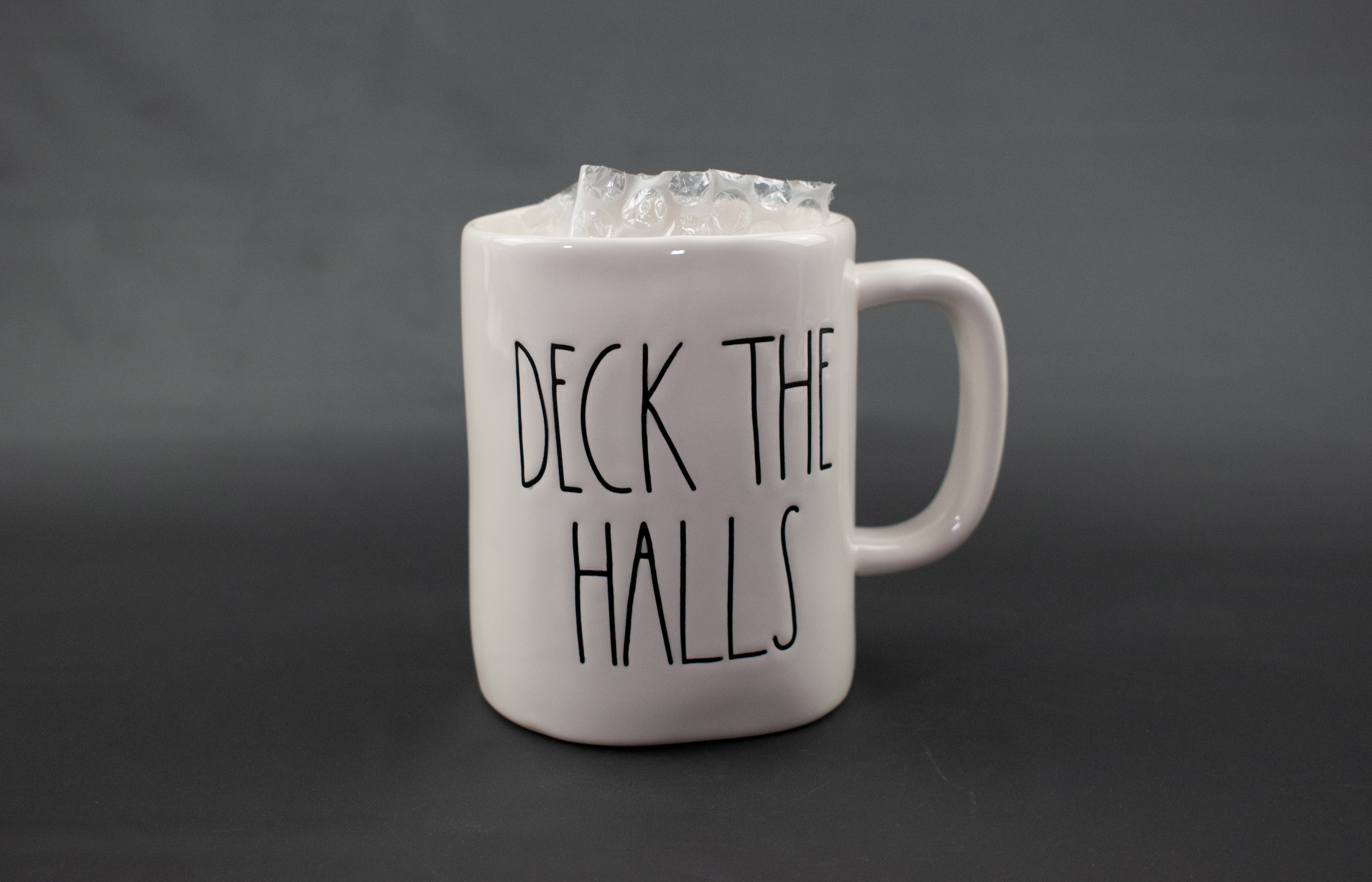 Rae Dunn Coffee Cup Used Deck The Halls Magenta Artisan Collection