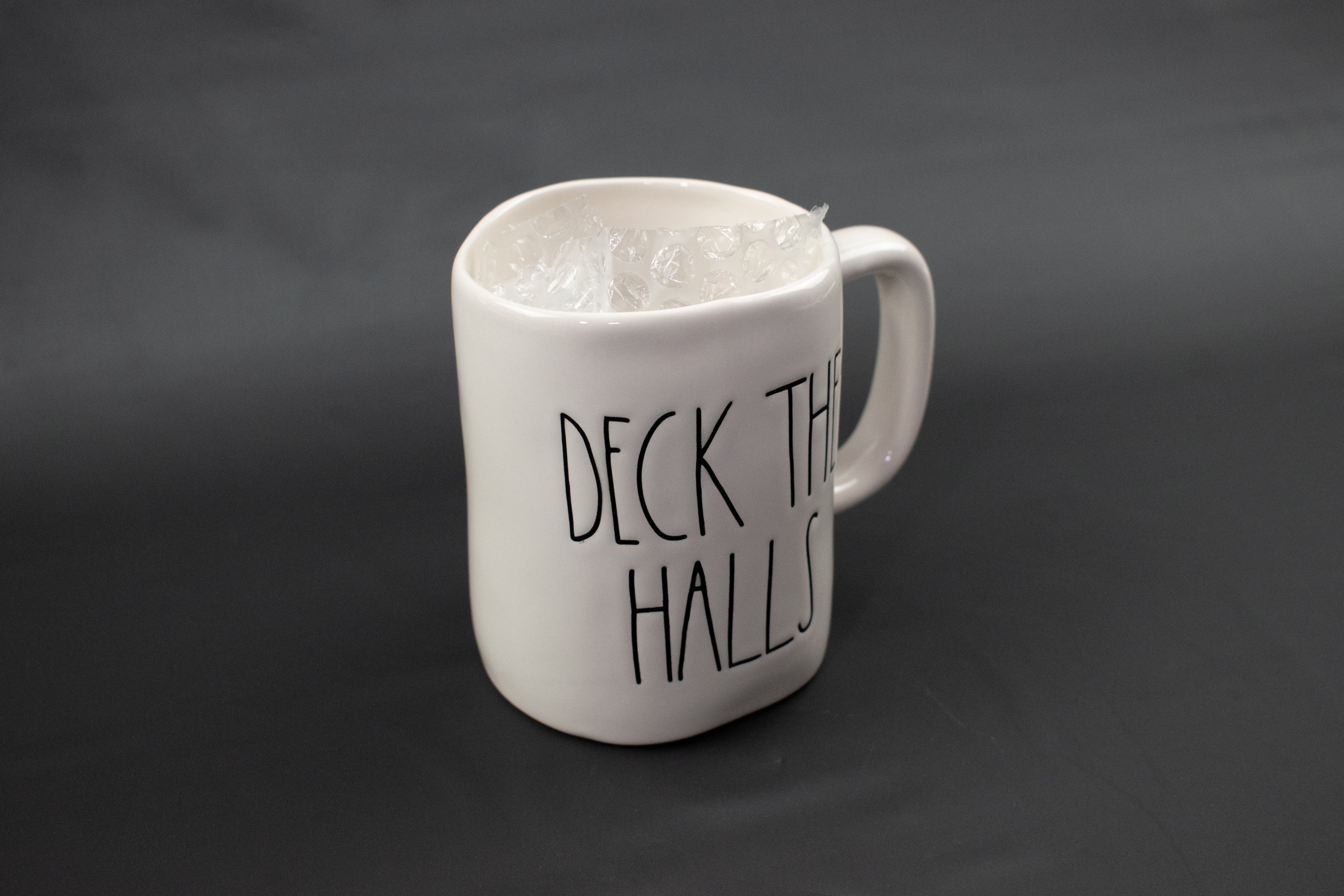 Rae Dunn Coffee Cup Used Deck The Halls Magenta Artisan Collection