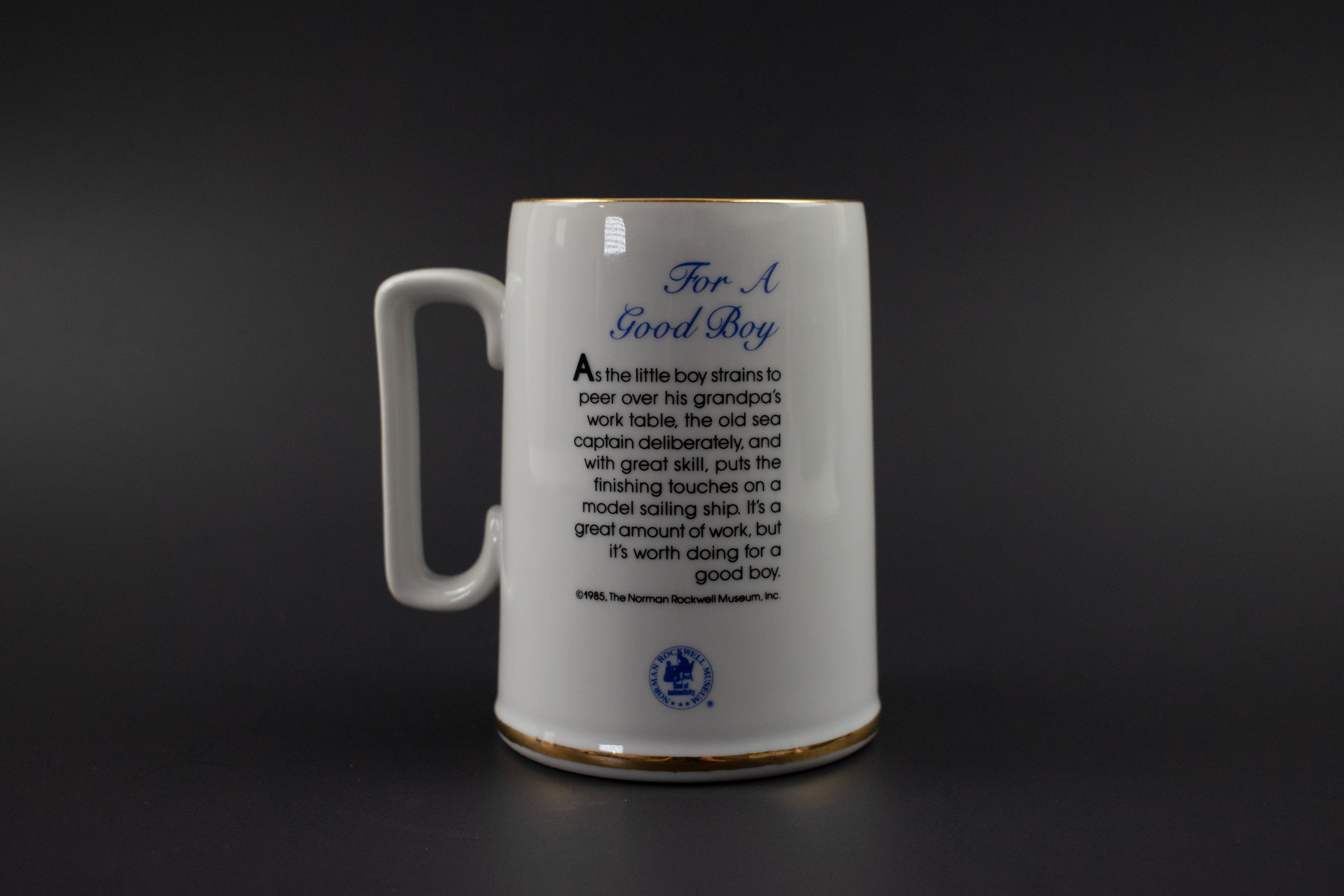 Norman Rockwell Collectible Coffee Cup Used White Mug