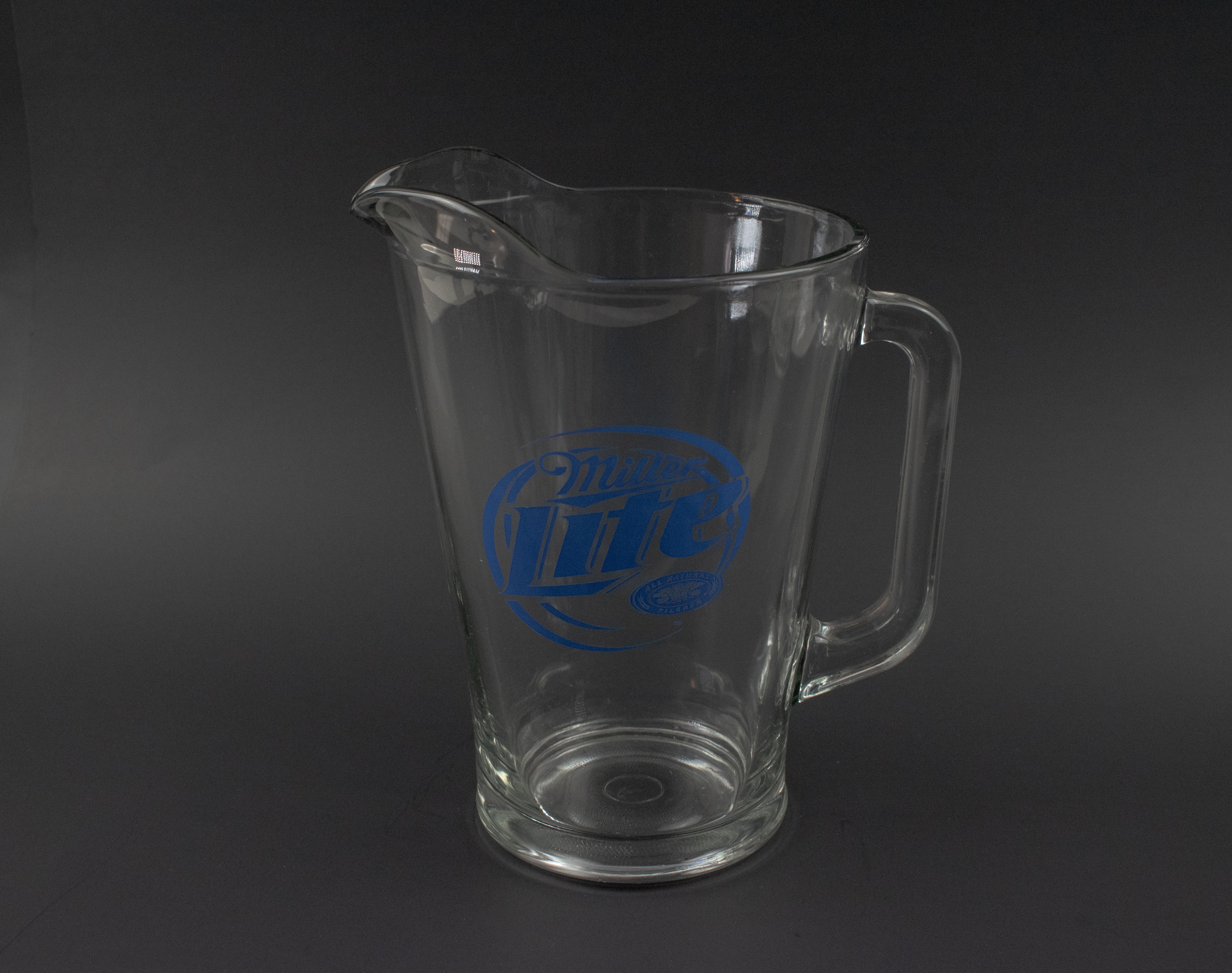 Miller Lite Glass Pitcher All Natural Pilsner Beer Pitcher Used