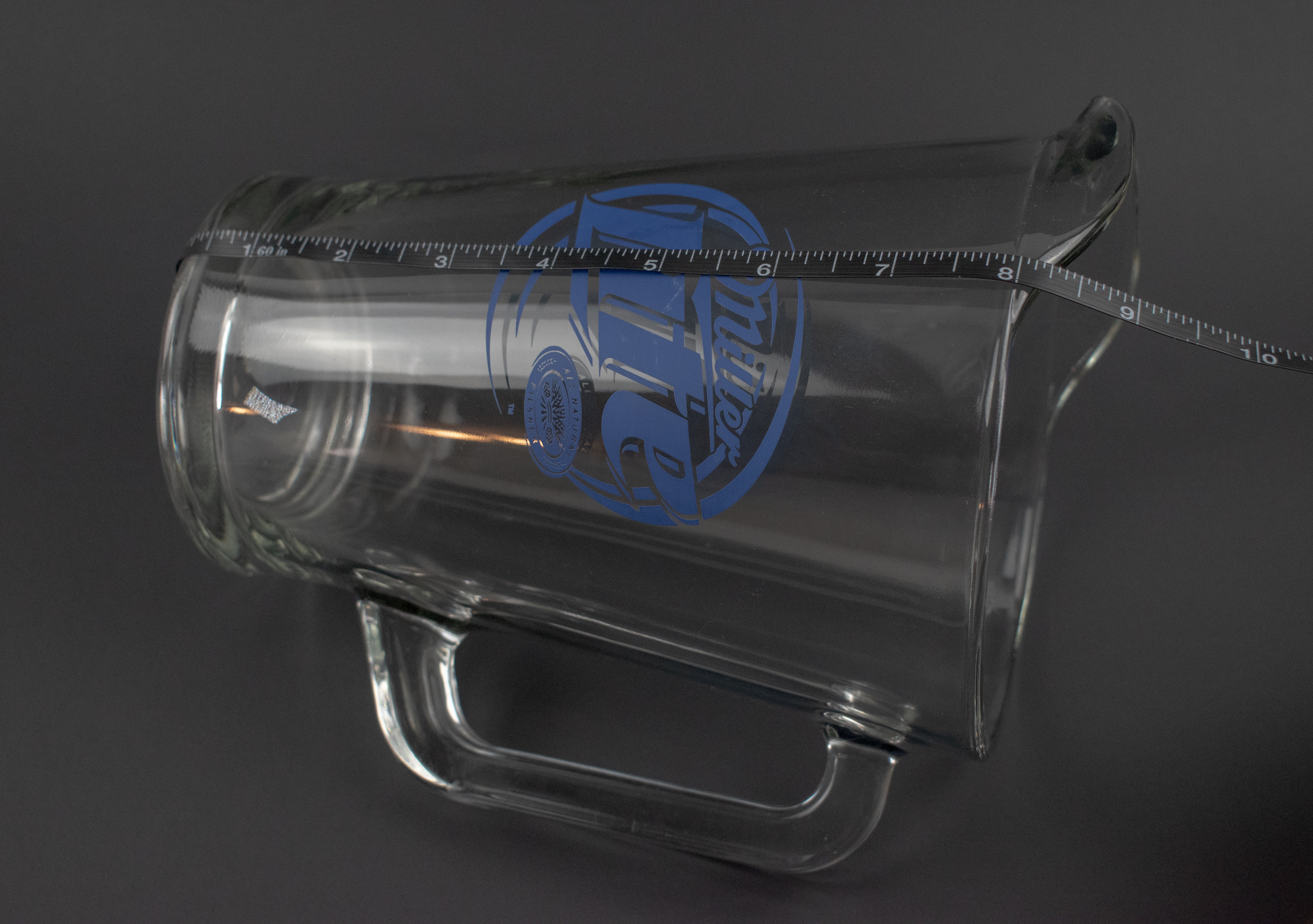 Miller Lite Glass Pitcher All Natural Pilsner Beer Pitcher Used