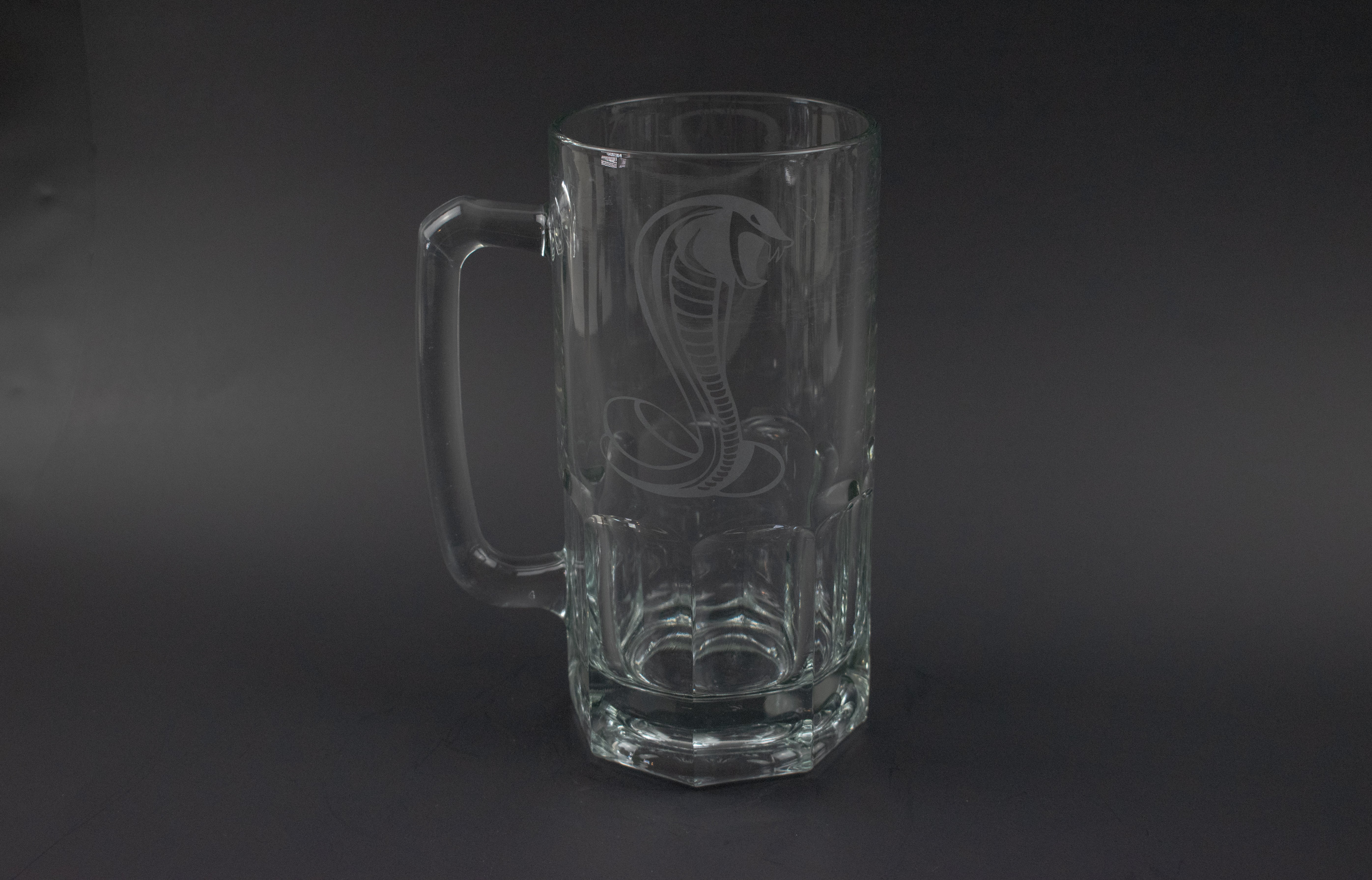 Shelby Race team Shelby Cobra Beer Glass Large 8 inch tall 4 inch wide Tall Beer