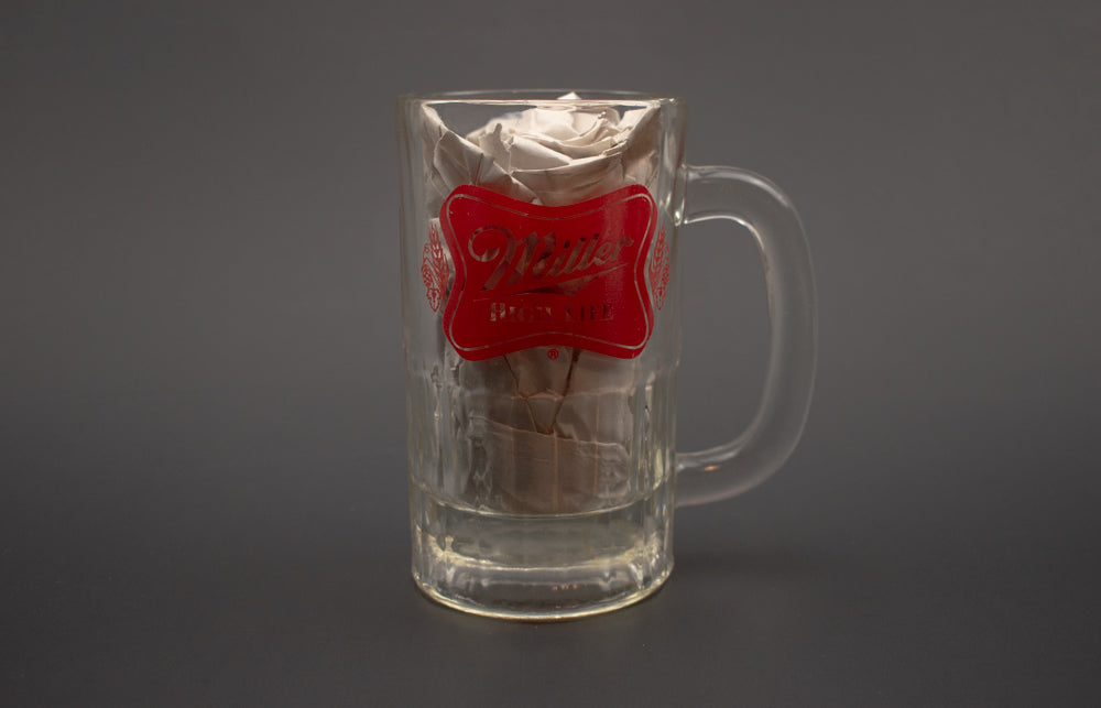 Miller High life Vintage Beer Glass Mug 5 1/2in Collectible Beer Mug