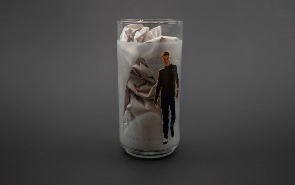 Star Trek Glass Cup Captain Kirk Collectable Movie Promotion Glass 6" 2008