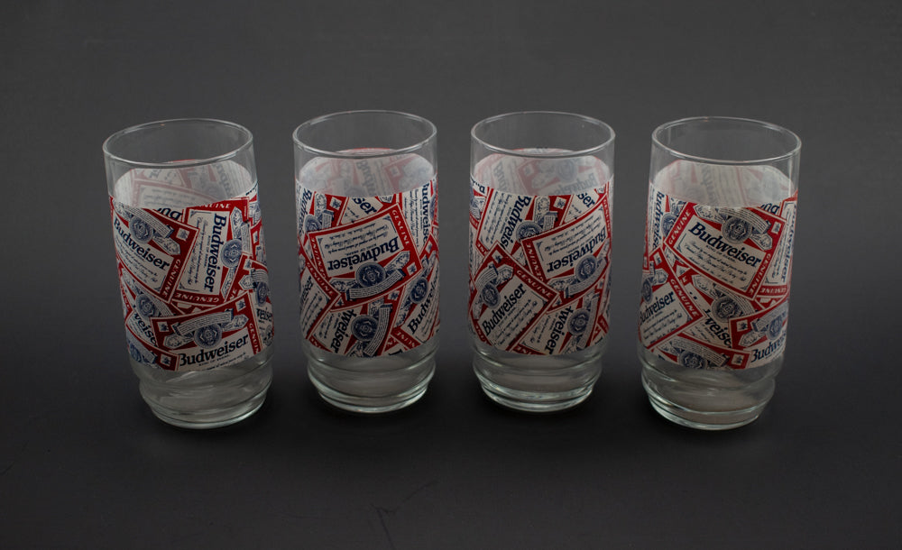 Vintage Budweiser Glass Cup Tumbler 6in Vintage Beer Glass