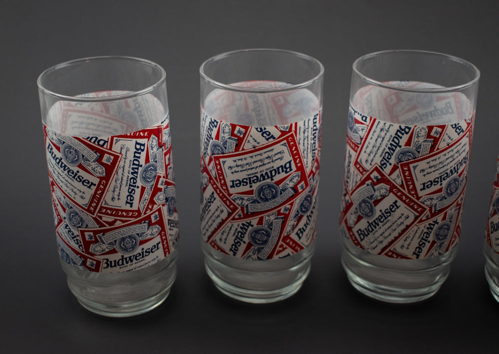 Vintage Budweiser Glass Cup Tumbler 6in Vintage Beer Glass