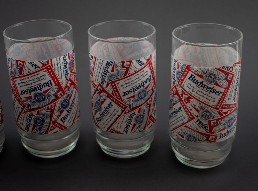 Vintage Budweiser Glass Cup Tumbler 6in Vintage Beer Glass