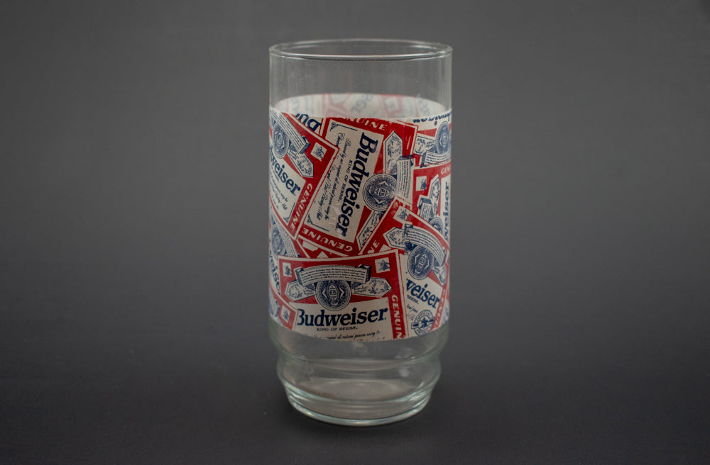 Vintage Budweiser Glass Cup Tumbler 6in Vintage Beer Glass