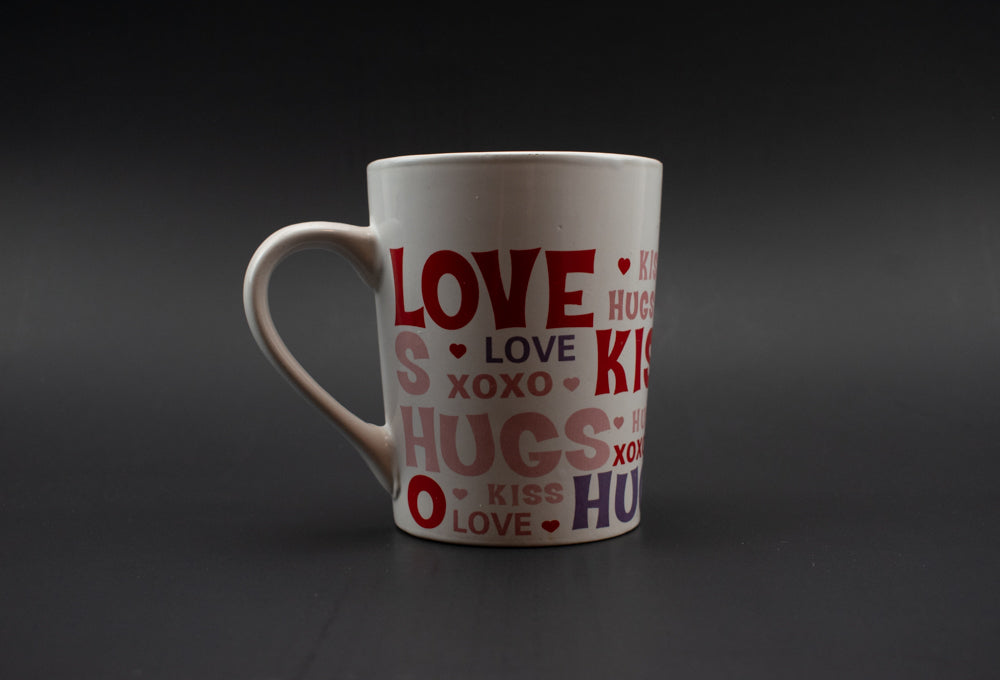 Hugs and kisses Love Coffee Cup Used Royal Norfolk Stoneware