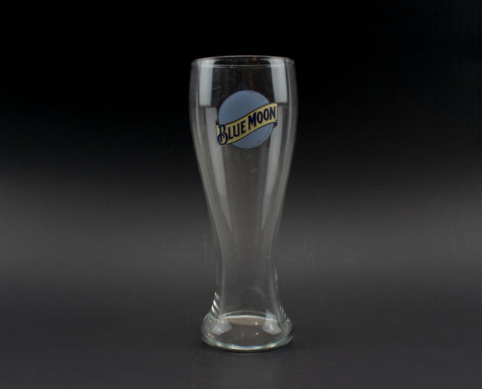 Blue Moon 9 inch Tall Drinking glass Collectible Beer Tall Used