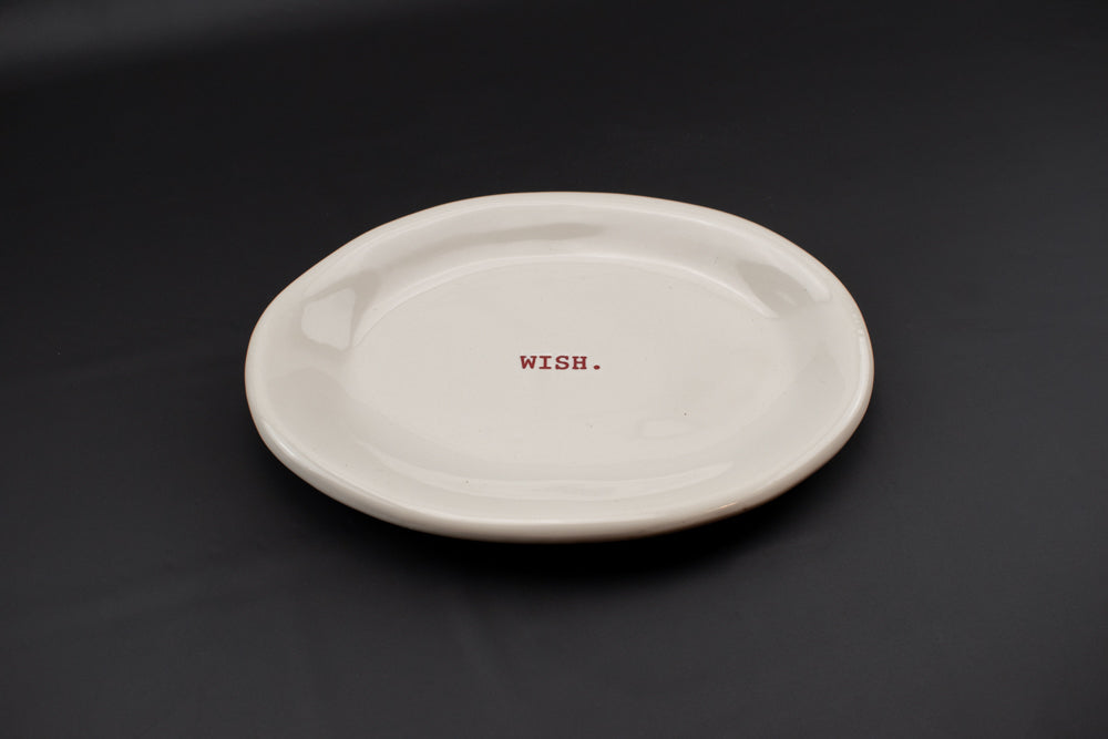 Rae Dunn Wish Plate authentic Dunn Holiday Plate