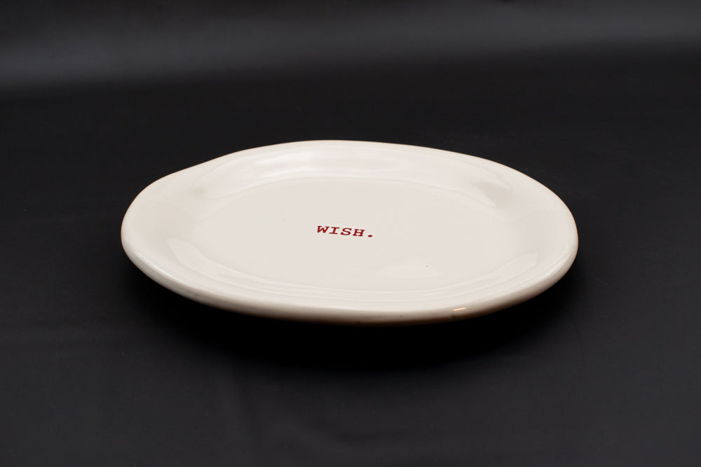 Rae Dunn Wish Plate authentic Dunn Holiday Plate