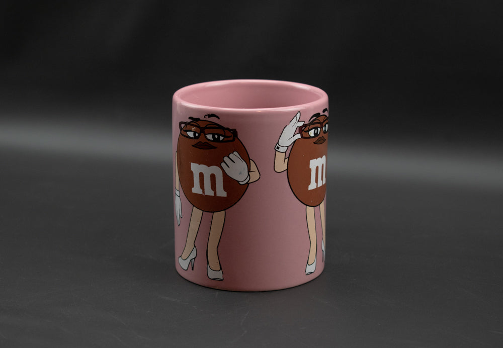 Ms. Brown M&M’s Pink Coffee Cup Used Collectible M&Ms Cup Vintage