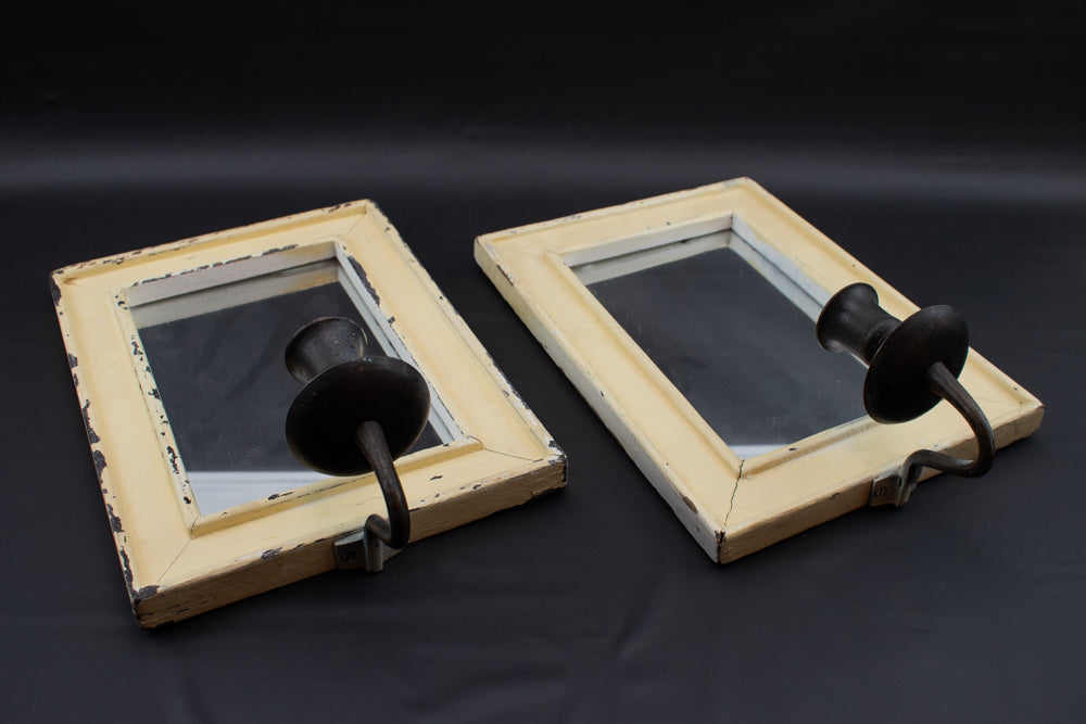 Vintage Candle Mirrors Framed Hanging Wall Candle Mirrors Used