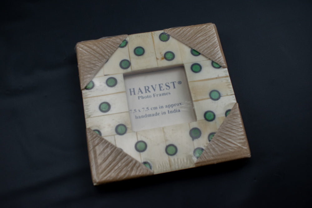 Harvest Photo Frame 7.5 x 7.5 Cm Handmade India NEW