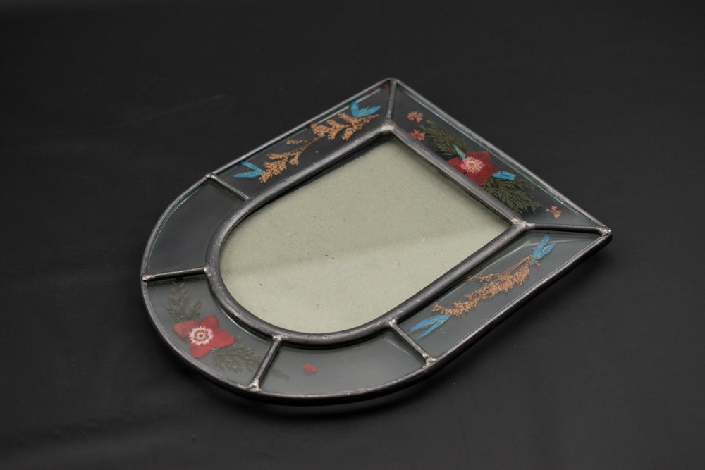 Picture Frame Vintage Window Glass Painted Glass 4 x 5
