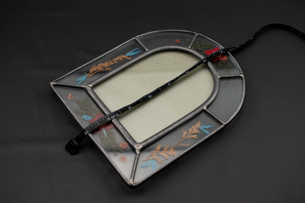 Picture Frame Vintage Window Glass Painted Glass 4 x 5