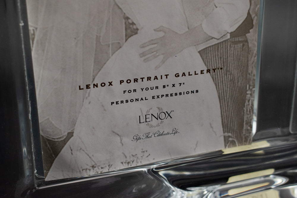 Lenox Wedding Crystal Glass Frame 2 5x7 New Open Box Standing Wedding Display
