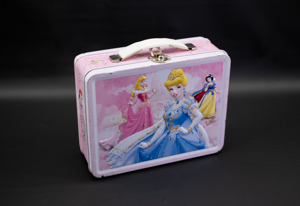 Tin Box Cinderella Lunch Box Collectible Lunch Tin Used Tiny Box Company 7x6